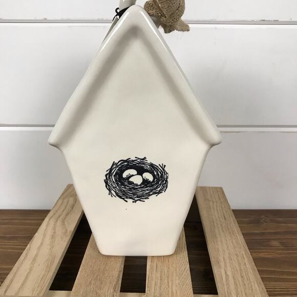 Rae Dunn Knock Slanted Roof Birdhouse NEW - Picture 5 of 6